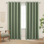 KOUFALL Sliding Door Curtains for Patio,Blackout Thermal Curtain Panels Set of 2 84 Inch Length for Living Room,Total Extra Width 120 x 84 Inches Long,Each 60 Inch Wide,Sage Green by KOUFALL