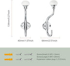 TUNNY Coat Hooks - 5 Pack Polished Chrome Towel Hooks Robe Hooks Decorative Wall Hooks for Bathroom Bedroom Kitchen Towel Robe Clothes Cabinet Closet Bathroom Hardware - Image 3