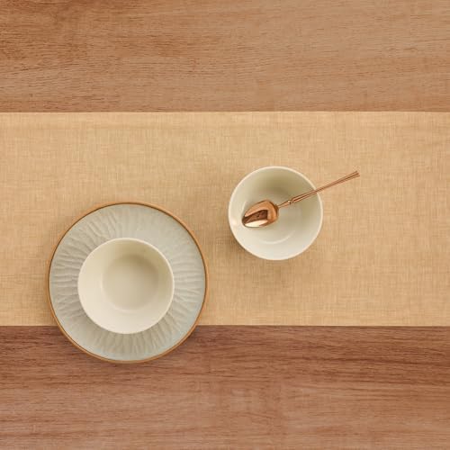 Solino Home 100% Pure Linen Table Runner Golden Nugget, Athena 14 x 108 in - Image 3