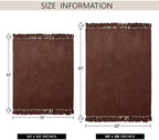 Chenille Throw Blanket for Couch 50" x 60", Dark Brown - Image 3