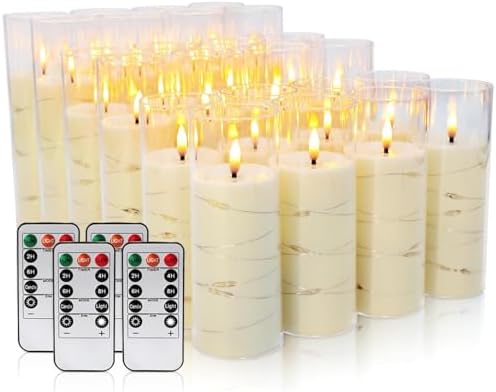 24-Piece Ivory Flameless LED Candles with Remote, Embedded Fairy Lights for Christmas Decor. Battery-Powered with Timer, Safe & Elegant for Cozy Romantic Home, Wedding, Party. - Image 3