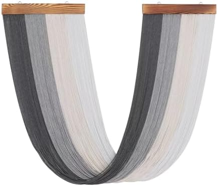 SlenyuBridal Gray Beige Tie-Dye Macrame Wall Hanging Large Yarn Tapestry Home Boho Wall Decor Ombre Wall Art Headboard Bedroom Living Room Apartment by SlenyuBridal