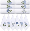 HunnmingRe 12 Pcs Blue Hydrangea Cloth Napkins Bulk 100% Cotton, 17x17inch by HunnmingRe