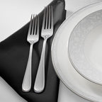 Lann's Linens Set of 144 Cloth Dinner Napkins, 17-inch Polyester Napkins, Washable and Reusable Fabric for Weddings, Hotels, Restaurants - Black - Image 2