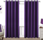 KOUFALL Dark Purple Blackout Curtains for Bedroom 72x84 Inches Long by KOUFALL
