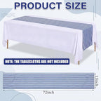 6 Pcs Navy Blue and White Stripe Table Runner, 13 x 72 Inch - Image 2