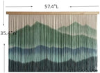 Sdjazl Woven Boho Macrame Wall Hanging Home Decor Tapestry Dip-Dyed Large Modern Handmade Colorful Mountain Landspace for Living room (green) - Image 6
