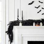 Halloween Decorations Indoor - 6FT Black Artificial Norfolk Pine Garland - Image 3