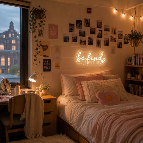 Be Kind to Yourself Neon Sign USB Dimmable LED Neon Light for Wall Decor Bedroom Home Office Beauty Room Man Cave Dorm Classroom Decor, Gift for Teen Girls - Image 2