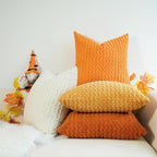 JOJUSIS Pack of 4 Throw Pillow Covers, Orange, 24 x 24 Inch - Image 4