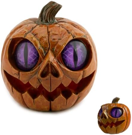 Halloween Pumpkin Decor Spooky Pumpkin Figurine Resin Statue, Purple by Unknown