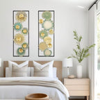 Arborus Metal Wall Art, Set of 2 Large Mordern Rectangular Wall Panels, Abstract Minimalist Flower Wall Décor for Living Room, Bedroom, Kitchen, Hallway Decoration - Image 3