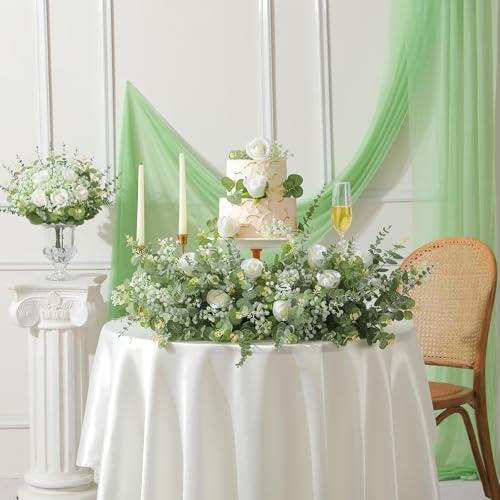 120 Pcs 5 Kinds Mixed Artificial Eucalyptus Stems Rose Baby's Breath - Image 5