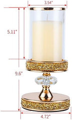 Candle Holder, Pillar Candle Holders, Crystal Candlesticks Holder for Wedding, Parties, Events, Chirstmas,Home Decor, Table Centerpieces CH028D (S) - Image 5