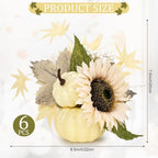 6 Pcs Fall Decor - Faux Pumpkins Centerpieces - Image 3