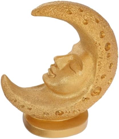 LIFKOME Resin Moon Statue Eid Mubarak Decoration for Ramadan Table by LIFKOME