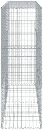 vidaXL Gabion Basket with Cover 78.7"x19.7"x59.1" Galvanized Iron - Image 6