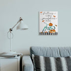 Fall Leaves Pumpkin Bicycle, 16 x 20 Inch Canvas Wall Art - Image 3