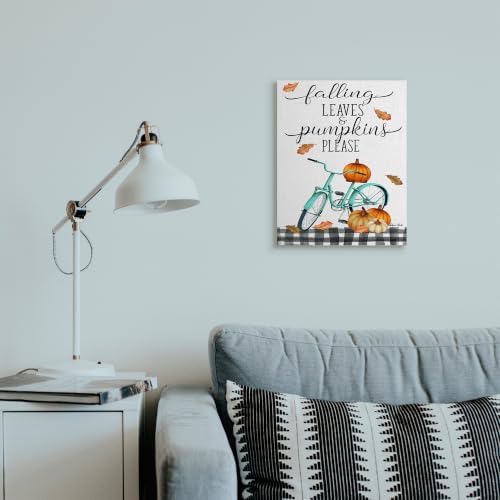 Fall Leaves Pumpkin Bicycle, 16 x 20 Inch Canvas Wall Art - Image 3