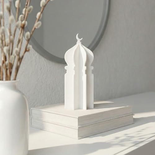 iwa concept Islamic Minaret Table Decor Statue, 3D Acrylic Mosque Sculpture, Modern Minimalist Interlocking Statue for Ramadan, Eid and Muslim Home - Image 6