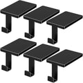Christmas Stocking Holder for Mantel Fireplace Metal Stocking Hangers Hanging Hooks Heavy Duty Weighted Stocking Holder Bases for Xmas Shelf Fireplace Stair Decor (6, Black) by ARCHCRTC