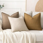 MIULEE Decorative Linen Pillow Covers 20x20 Inch Natural Beige Boho Farmhouse Neutral Christmas Couch Throw Pillows for Bed Pack of 4 Accent Modern Pillowcase Sofa Livingroom Home Decor - Image 4