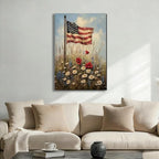 ZERILYN Ship Next Day – American Flag Canvas Wall Art, Patriotic Canvas Prints, 4th of July Pictures, Farmhouse Wall Decor, Americana Bedroom Artwork, Large Canvas Prints, Made in USA - Image 2