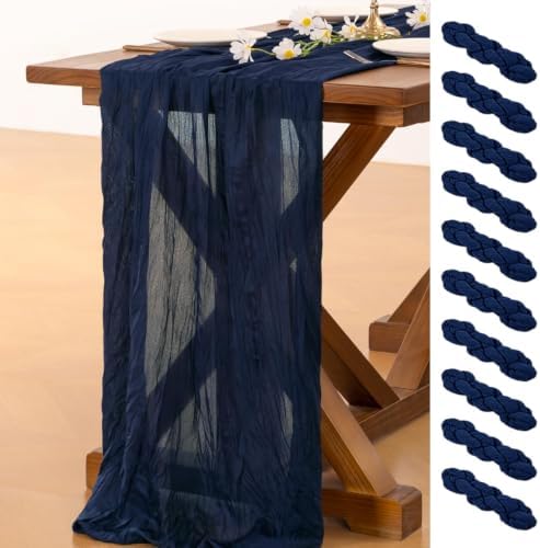 10 Pack Cheesecloth Table Runner Fall Boho Gauze Wedding Party Home Decor by Socomi