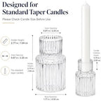 zeochyni Taper Candle Holders Bulk for Wedding Pary Table Decor, Set of 24 - Image 3