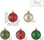 Valery Madelyn 35ct Christmas Tree Decorations Ball Ornaments 2.36 Inches - Image 3