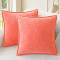 CaliTime Decorative Couch Throw Pillow Covers 22 X 22 Inches Living Coral by CaliTime