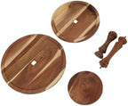 Acacia Wood 2 Tiered Serving Tray Display Stand - Image 7