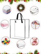 HFKPJRT 10 Pack Wreath Storage Bag, 26" 90 L Garland Container, Wreath Bags for Halloween Christmas Decorations, Large Clear Moving Bags with Handle, Under The Bed Storage for Bedding, Clothing, Toys - Image 7