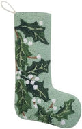 Peking Handicraft Stockings Green Holly, 20-inch Height, Wool, Home, Indoor by Peking+Handicraft