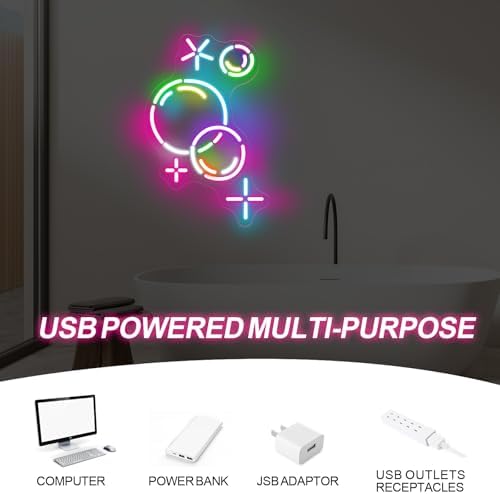 Colorful Bubbles Neon Sign for Kids Room, Bathroom and Playroom Wall Decor - Image 7