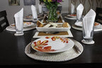 Senegal Placemats/African Bohemian Woven Seagrass Placemats/Natural Wicker Round Basket Placemats/Decorative Hanging Wicker Plates/Hanging Wall Decor (White) - Image 2