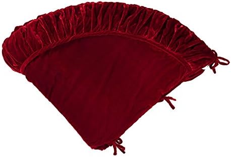 Vickerman 84" Plush Red Velvet Christmas Tree Skirt - Image 3