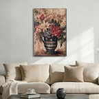 ZERILYN Ship Next Day – Patriotic Stars and Stripes Canvas Print, USA Flag Flower Arrangement Wall Decor, Red White Blue Vintage Home Decoration - Image 2