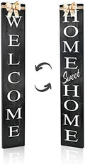 Outdoor 2in1 Welcome sign for Front Door, Vertical Welcome sign for Front Porch Standing,Welcome Home Sign,Porch Signs, Interchangeable 4ft Tall,Home Sweet Home Sign, Long, Wood,Farmhouse Porch Decor by GivingMoreLifetoYourHome