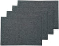 Solino Home 100% Linen Placemats Charcoal Grey, Athena 14 x 19 in, Set of 4 by SolinoHome