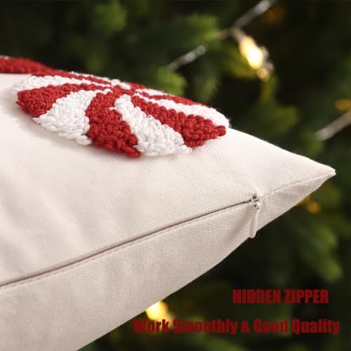 Christmas Candy Cane Throw Pillow Covers 18x18 inch Set of 2 - Image 3