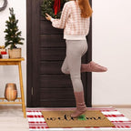 Moucuny 2 Pcs Christmas Tree Welcome Door Mat Outdoor, Coir, Non Slip - Image 3