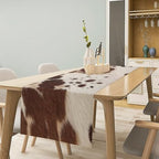 Cow Print Table Runner, Brown Cowhide Print Western Pattern for Home Kitchen Table Decor Dining Coffee Room Party Decor 13x120in - Image 2