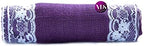 VDS Pack of 25, Burlap Table Runner with White Lace Edge, 100% Natural Jute Rustic Hessian Table Cloth Centerpiece for Wedding Birthday Party Banquet Table Decoration (Size 12X108 Inch)(Lavender) - Image 4