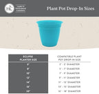 The HC Companies Eclipse Round Planter Pot, 20 Inch, White, 2-Pack - Image 6