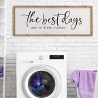 comurdyo Laundry Room Sign Wall Decor 32×12 Inch Wood by comurdyo