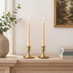 Candlestick Holders Taper Candle Holders, Romadedi Gold Candle Stick Candle Holder for Table Centerpiece, Wedding Reception, Festive Christmas Mantel Decoration or Home Decor, Set of 18 - Image 7