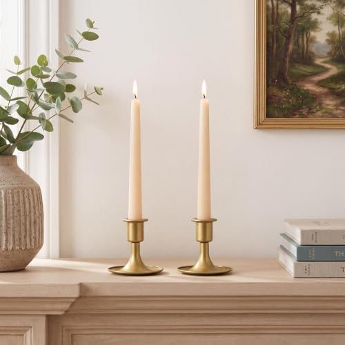 Candlestick Holders Taper Candle Holders, Romadedi Gold Candle Stick Candle Holder for Table Centerpiece, Wedding Reception, Festive Christmas Mantel Decoration or Home Decor, Set of 18 - Image 7
