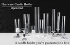 CYS EXCEL 2 PCS (H:10" D:6") Open Ended Glass Hurricane Candleholder Tube Shade | Open Flame Candle Chimney Tube Cover | Bottomless Cylinder - Image 5