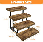 4 Tier Cupcake Stand, 15.7" Large Wooden Serving Tray - Image 2